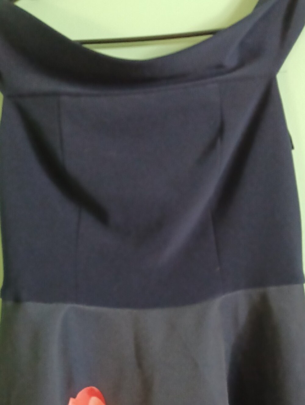 Joseph Ribkoff Navy Midi Dress with Pink Floral Hem - Picture 7 of 8